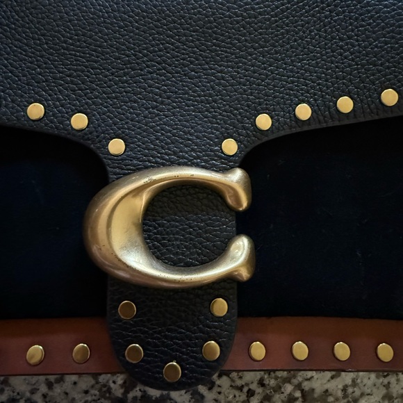 Coach Black and Brown Shoulder Bag with Gold Accents - Picture 2 of 13